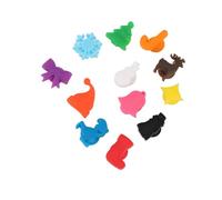 ZJchao Marqueurs de Boissons en Silicone pour Verres à Vin, Formes 3D élégantes, Identifiant de Verre pour Fêtes de Mariage, 12 Couleurs Uniques, 12 Pièces (Noël)
