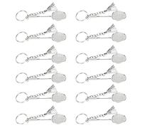ZJchao Mini Sports Mini Porte-clés de Sport en Métal, Ensemble de 12 Porte-clés Mignons en Forme de Raquette de Badminton pour les Amateurs de Sport, Léger et Portable pour Sacs