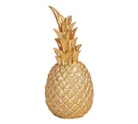 ZJchao Sculpture D'ananas en Résine, Décoration Champêtre, Ornement de Style Campagnard pour Bureau, Armoire, Décoration de Mariage 23 Cm (Gold)