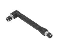 ZJchao Tournevis à Angle Droit, Double Tête 90 Degrés en L ouille Hexagonale 1/4 Po ouille en L, Outil de Réparation de Boulons D'Angle, Adaptateur pour Outil à Douille