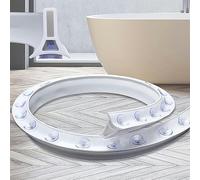 ZJFJMBD Barrière de retenue d'eau pour Salle de Bain, seuil de Douche à Ventouse en Silicone - Barrière de retenue de Douche Pliable pour séparation sèche/Humide