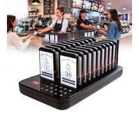 ZJLZJLO Téléavertisseur De Restaurant sans Fil - Buzzer De Commande sans Fil Longue Portée De 1 640 Pieds | Téléavertisseurs 10/16/20/30 avec Clavier Tactile Étanche - for Les Cafés(20PAGERS)