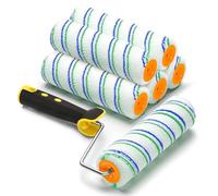 ZJTAPE Rouleau à Peinture - 6 Rouleaux à Peinture Professionnels, 5 Pcs Pinceaux de Peinture Rouleaux（23 cm）, Diamand Ensemble de Peintre, Rouleau et Recharge Pour le Mur et le Plafond Antigoutte.