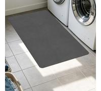 ZJUNLI Tapis Salle de Bain Diatomite 50 x 75 cm Séchage Rapide Ultra Absorbant Diatomite à Séchage Rapide Facile à Nettoyer pour La Salle de Bain, Douche, Baignoire Ou comme, Gris Foncé