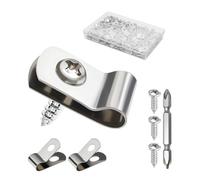 ZKAILCF Attache Grillage Fixation pour Clôture Clips Grillage Rigide 4mm | Lot De 100 Clips En Forme De U Inox 304 Avec Vis Pinces Pour Fil De Fer Attache Clôture Agricole Sur Bois Vinyle Ou Métal