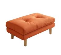 ZKBDBWTR Petit Repose Pied, Tabouret Repose Pied Rembourré, Housse Amovible Ottoman Repose Pied, Tabouret Marche Pied pour Salon Canapé Chambre(Orange)