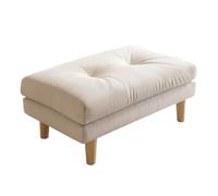 ZKBDBWTR Petit Repose Pied, Tabouret Repose Pied Rembourré, Housse Amovible Ottoman Repose Pied, Tabouret Marche Pied pour Salon Canapé Chambre(White)