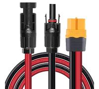 ZkeeShop Câble Solaire 10AWG 6mm2 Connecteur XT60 Adaptateur Panneau Solaire Compatible pour Ecoflow Bluetti Powerstation (0.6M)