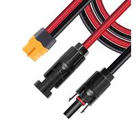 ZkeeShop Connecteur solaire vers XT60 Adaptateur Panneau solaire Câble d'extension 12AWG Câble Compatible pour EF DELTA 2 River 2 Max Pro Mini générateur solaire Powerstation (3M)