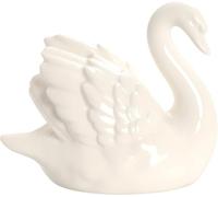 ZKSYLSM Figurine de Cygne en céramique - Statue Moderne et Minimaliste en Porcelaine pour décoration d'intérieur, Salon, Bureau, étagère (Blanc)