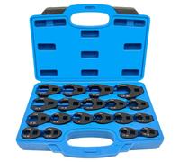ZKTOOL 19 Pièces Jeu de Clés à Patte d'oie pour Cliquet 3/8 et 1/2 | Ensemble Métrique Professionnel de 8 à 32 mm, Jeu de Clés de Tuyauterie Robustes pour Mécaniciens de Garage et Entretien