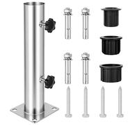 Zllzpzd Tube pour Pied de Parasol 32/38/48mm,Base Stable avec Clous Acier | Maintien Parfait sur Tous Sols (Terre, Herbe, Sable), Résiste aux Intempéries,Idéal pour Terrasse et Lieux de Détente