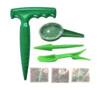 Zlokdraxy 4 outils jardinage, plantoir + semoir + 2 transplanteurs, T ergonomique