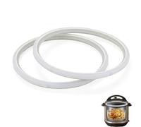 Zlokdraxy Lot de 2 Bagues d'Étanchéité en Silicone Alimentaire, Compatible avec Autocuiseurs Instant Pot 5/6L (IP-DUO60/DUO50/LUX60), Transparent Résistant à la Chaleur