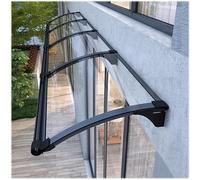 Zlovne Auvent de Porte Aluminium,Marquise de Porte d’Entrée en Polycarbonate Transparent,Auvent Marquise d'Entrée de Bloc UV de 99,99%,Terrasse Toit Abri Banne Protection (45x170cm/18 x67)