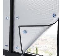 Zlovne Film de Protection Solaire Anti Chaleur,Film Aluminisé Réutilisable,Film Fenetre Anti Regard,Film Opaque Vitrage 8 Mm d'Épaisseur,Film Electrostatique Vitre,avec Ventouse (65x160cm/26 x63)