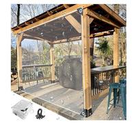 ZLRBN Bâche Transparente Imperméable avec Oeillets for Mobilier, Véranda, Pergola, 0.3mm D'épaisseur Couverture en Feuille de Bâche L'eau Résistant À La Déchirure Bache de Protection Toiture(250x200cm