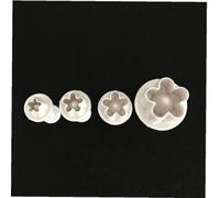 Zlthraustic Emporte-pièce Fleur de Prunier 4 pièces décor gâteau | Motifs floraux détaillés, prise en main facile, coffret de 4