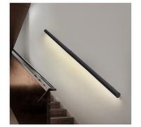 ZMAZHANG Rampe d'escalier à LED en Aluminium - Rampe d'escalier avec lumière - Applique Murale Longue - Rampe Lumineuse pour terrasse, escalier, intérieur et extérieur (Couleur : Noir, Taille : 1,5 m