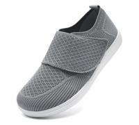 ZMBCYG Chaussures orthopédiques larges à enfiler pour homme diabétique, lymphœdème, neuropathie, pieds enflés, pieds nus, zéro chute, antidérapantes, confortables, respirantes, légères et minimalistes