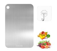 ZMDMAH Planche à découper en titane 30 x 20 cm, planche a decouper inox, planche en inox, planche a decouper titane, titanium cutting board