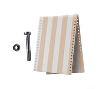 ZMdooreasy Tissu de rechange pour chaise 160 x 52 cm, très résistant pour textilène avec vis, motif rayé double face pour chaises de terrasse d'extérieur (marron clair)