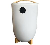 ZMH Chauffe-serviettes Seau Chauffe-serviettes Chauffe-serviettes électrique Lumière LED Sèche-serviettes Arrêt automatique Serviette pour la maison Hôtel Blanc