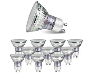 ZMH Pack de 10 GU10 LED Blanc chaud 4W Ampoule Remplace 40W Ampoule halogène 3000K Ampoule à économie d'énergie Angle de faisceau 110° Spot Réflecteur Ampoule Spot - Non dimmable