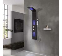 ZMH Panneau de douche aluminium 20x44x130 cm noir