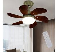 ZMH ventilateur de plafond E27 lumière avec télécommande plafonnier dimmable moderne minuterie économique pour salon chambre d'enfant bureau