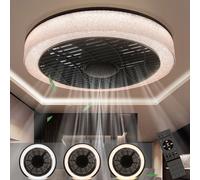 ZMH ventilateur de plafond LED avec éclairage grand plafonnier moderne ventilateur silencieux télécommande minuterie variateur plafonnier pour chambre