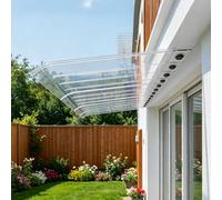 ZMHPLKH Marquise de Porte Exterieur - Auvent Porte d’Entrée en Polycarbonate Anti-UV - Protection Pluie - pour Maison & Résidence
