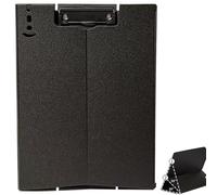 ZMREN Porte Bloc A4 Avec Pince, Porte bloc en plastique format lettre standard A4, Peut se tenir, pour infirmières étudiants, bureau 31,5 cm x 23 cm - Noir