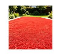 ZNQNDSR Gazon Artificiel Extérieur Découpable, Rouleau De Gazon Astro Coloré avec Trous De Drainage, pour Toit De Terrain De Jeu De Jardin Et De Cour(Red,6.5x32.8ft)