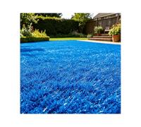 ZNQNDSR Gazon Artificiel Extérieur Découpable, Rouleau De Gazon Astro Coloré avec Trous De Drainage, pour Toit De Terrain De Jeu De Jardin Et De Cour(Blue,6.5x52.4ft)