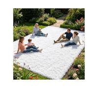 ZNQNDSR Gazon Artificiel Extérieur Découpable, Rouleau De Gazon Astro Coloré avec Trous De Drainage, pour Toit De Terrain De Jeu De Jardin Et De Cour(White,6.5x13ft)