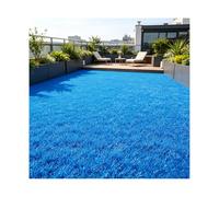 ZNQNDSR Gazon Artificiel Extérieur, Faux Tapis De Gazon Découpable pour Zone d'animaux De Compagnie, Gazon De Pelouse pour Décor De Terrain De Jeu De Cour De Patio(Blue,6.5x59ft)