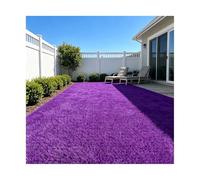 ZNQNDSR Gazon Artificiel Extérieur, Gazon Artificiel Découpable Personnalisable avec Trous De Drainage, pour Cour De Zone d'animaux De Compagnie(Purple,6.5x9.8ft)