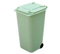 ZNTIHZ 1 Pièces Mini Poubelle De Bureau Poubelles En Plastique Avec Couvercle Ménage Propre 10x8x15.5cm Pour Le Bureau Ou La Maison(Green)