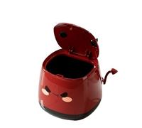 ZNTIHZ Petite poubelle de bureau, panier à papier couvercle ouvert, en forme petit diable mignon, chambre coucher, salon Pour Le Bureau Ou La Maison(Red)