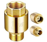Zocipro Clapet Anti Retour 1/2 pouce en Laiton, Filetage Mâle Vers Femelle | Clapets de non-retour 1/2 pouce AG à IG étanche pour Pompe, Jardin, Machine à Laver, Tonneau, Conduite d’eau, Chauffe-eau