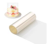 Zocipro Rodoide Transparent Patisserie, Feuilles d'Acétate Epaissies 15cm x 10m, Cercle a Patisserie Transparent pour la Pâtisserie, Gâteau Mousse au Chocolat, Décoration de Gâteaux