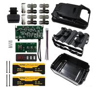 Zoegneer Boîte de rangement en plastique à 10 cellules pour batterie DCB200 pour DCB203 Batterie au lithium pour batterie 21700 18 V 20 V Réparation et assemblage