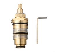 Zoegneer Cartouche Thermostatique H-2 en Cuivre Précision 20-50°C Sécurité 38°C Doré 2 Ports Compression 1/2 in Vanne Thermostatique Carter Thermostatique VALVE