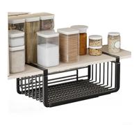 Zoegneer Étagère de rangement extensible de 36 à 60 cm en fer robuste avec maille ventilée pour placard, armoire, bureau, blanc