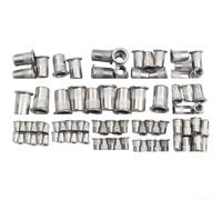 Zoegneer Kit de 93 écrous à rivets en acier inoxydable 304 avec écrous aveugles rainurés à tête plate M5 M6 M8 M10 pour la construction de maison, d'entrepôts et applications de fixation industrielle