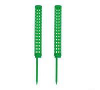 Zoegneer Lot de 2 poteaux en mousse avec piquet de 24 cm pour plantes grimpantes, plantes d'intérieur Monstera, Pothos, lierre d'entraînement à remplir avec terre ou sphaigne vert et noir (vert)