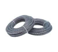 Zoegneer Lot de 2 rouleaux de fil en nylon renforcé pour débroussailleuse électrique de 2 mm à 4 mm pour débroussailleuses électriques et débroussailleuses pour pelouse, mauvaises herbes, arbustes