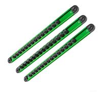 Zoegneer Lot de 3 rails de rangement magnétiques pour douilles 6,35 mm, 8,5 cm, 1,27 cm, en alliage d'aluminium, avec clips réglables et perles antidérapantes pour garage, atelier