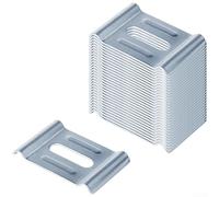 Zoegneer Lot de 30 clips en métal pour plateau de panier de 4 à 6 mm avec boulons de 1,6 cm en acier au carbone finition électro galvanisée et support Argenté